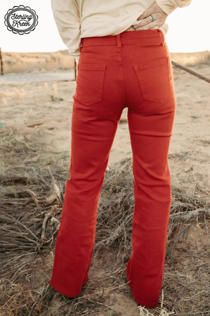 Walking West Denim Red | gussieduponline