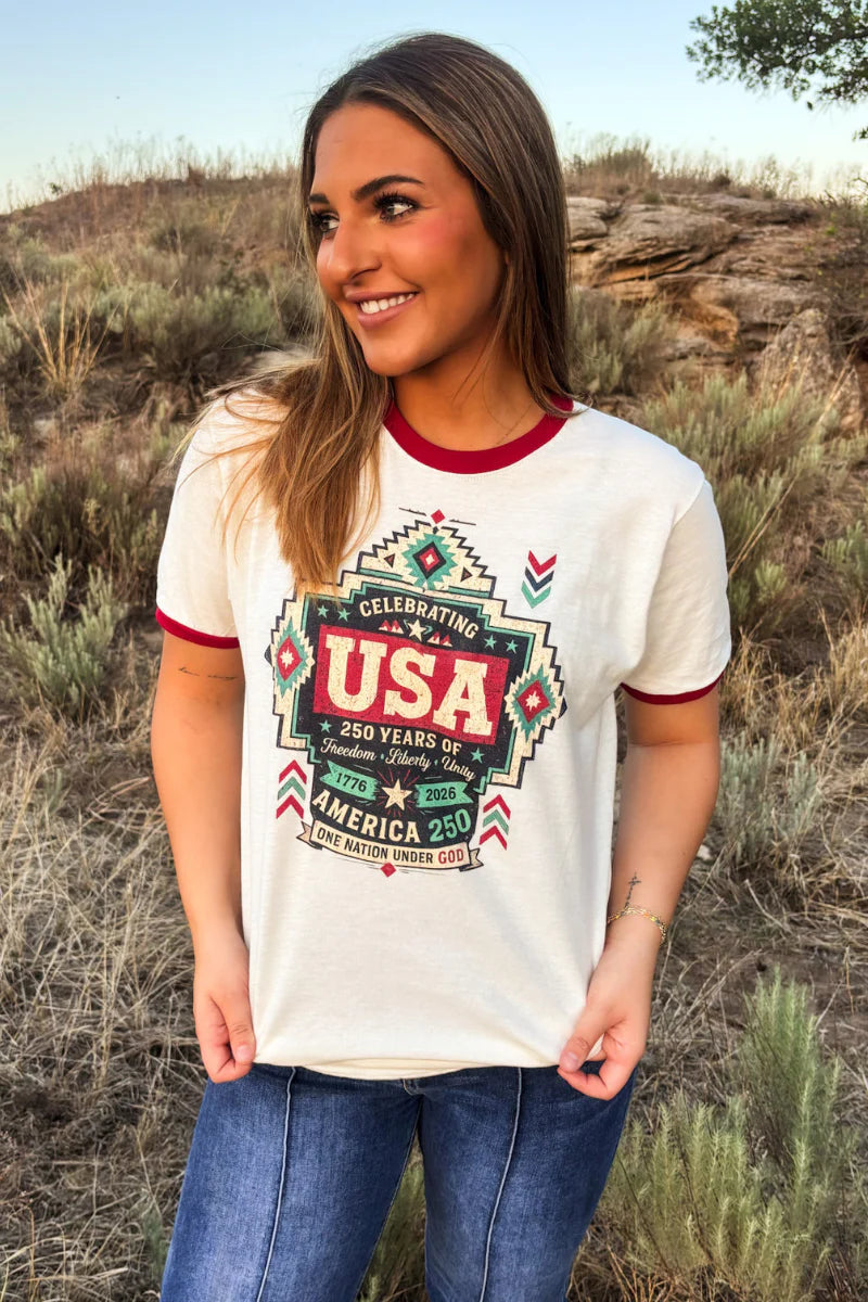 Sterling Kreek One Nation Ringer Tee
