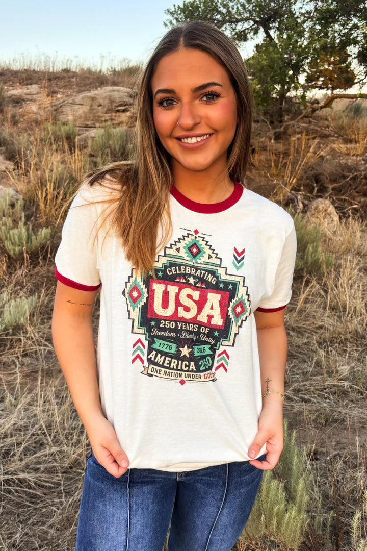 Sterling Kreek One Nation Ringer Tee
