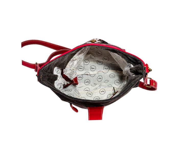 Letterstone Trail Canvas Hairon Bag | gussieduponline