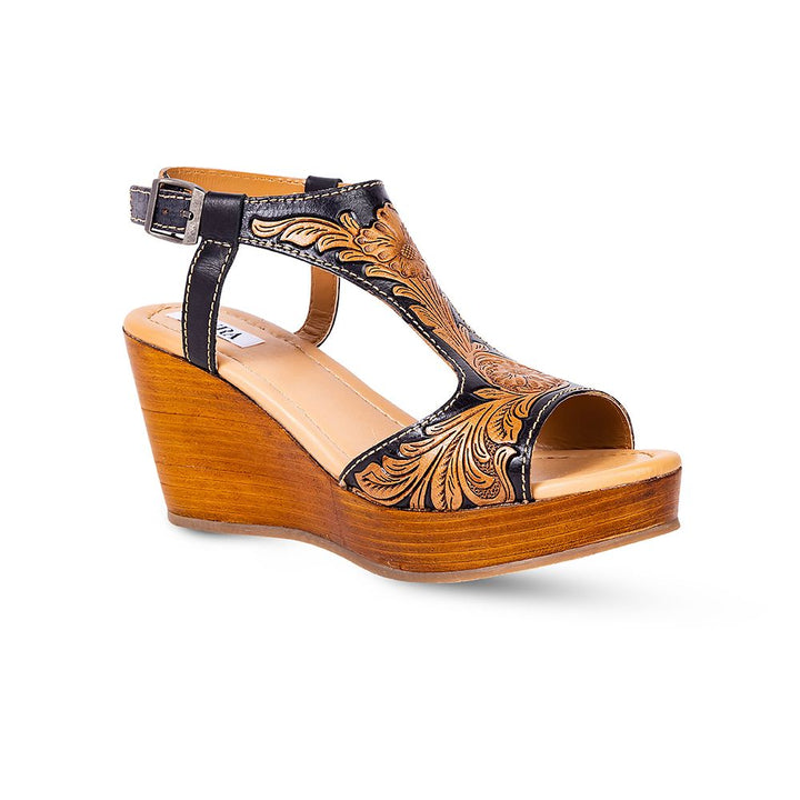 Talitha Hand Tooled Wedge Shoes | gussieduponline