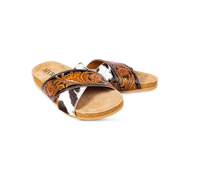 Nevada Hand Tooled Sandals | gussieduponline