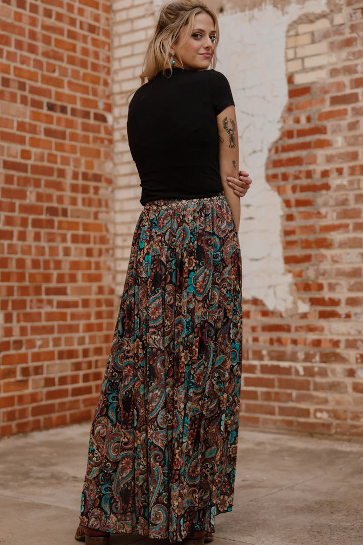 Sterling Kreek Sagebrush Swirl Maxi Skirt