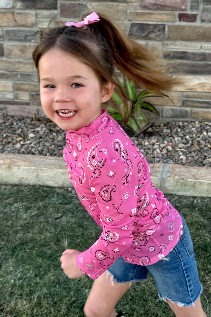 KIDS Sterling Kreek Bandana Babe Pink Mesh Top