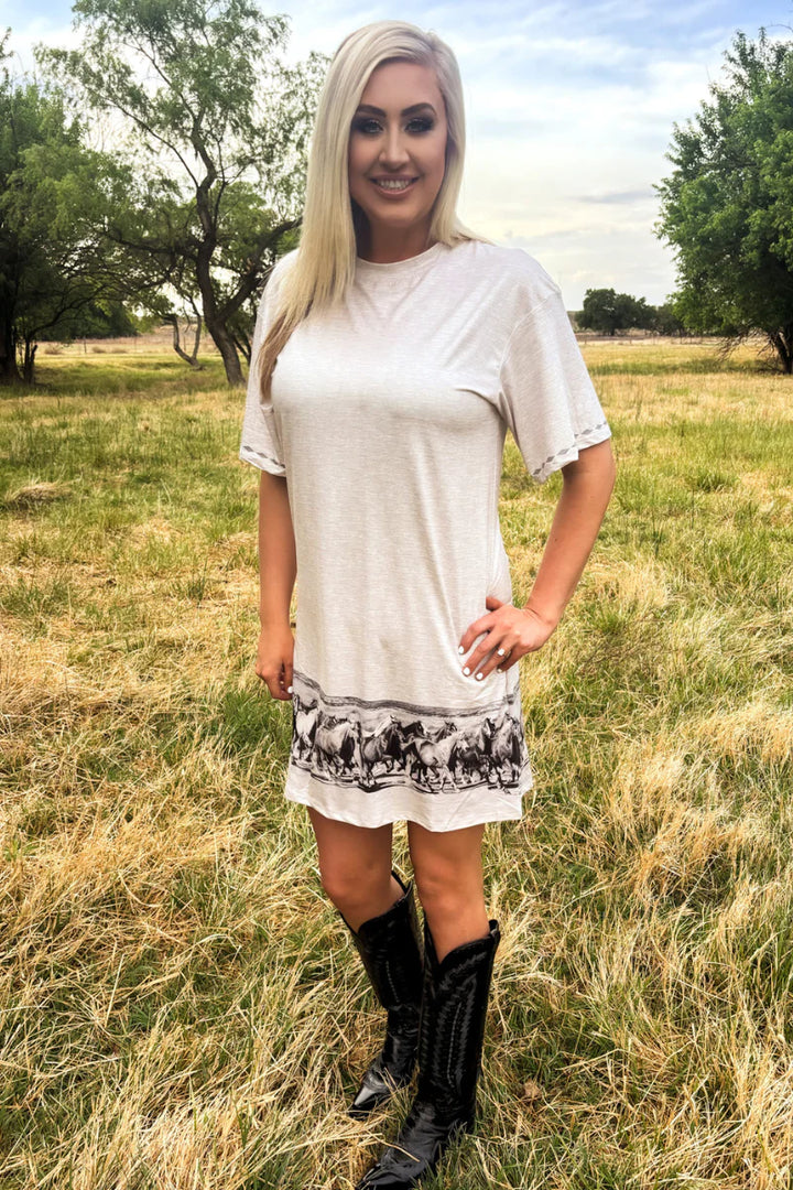 Sterling Kreek Silver Spur T-Shirt Dress