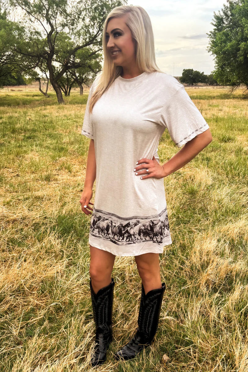 Sterling Kreek Silver Spur T-Shirt Dress