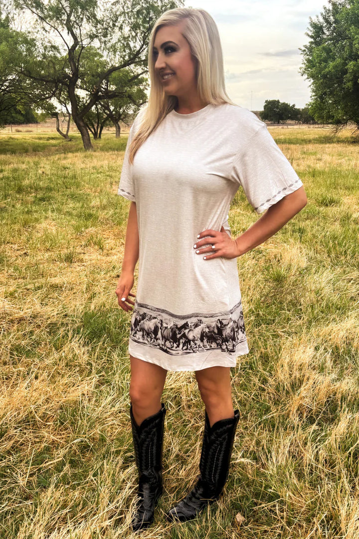 Sterling Kreek Silver Spur T-Shirt Dress