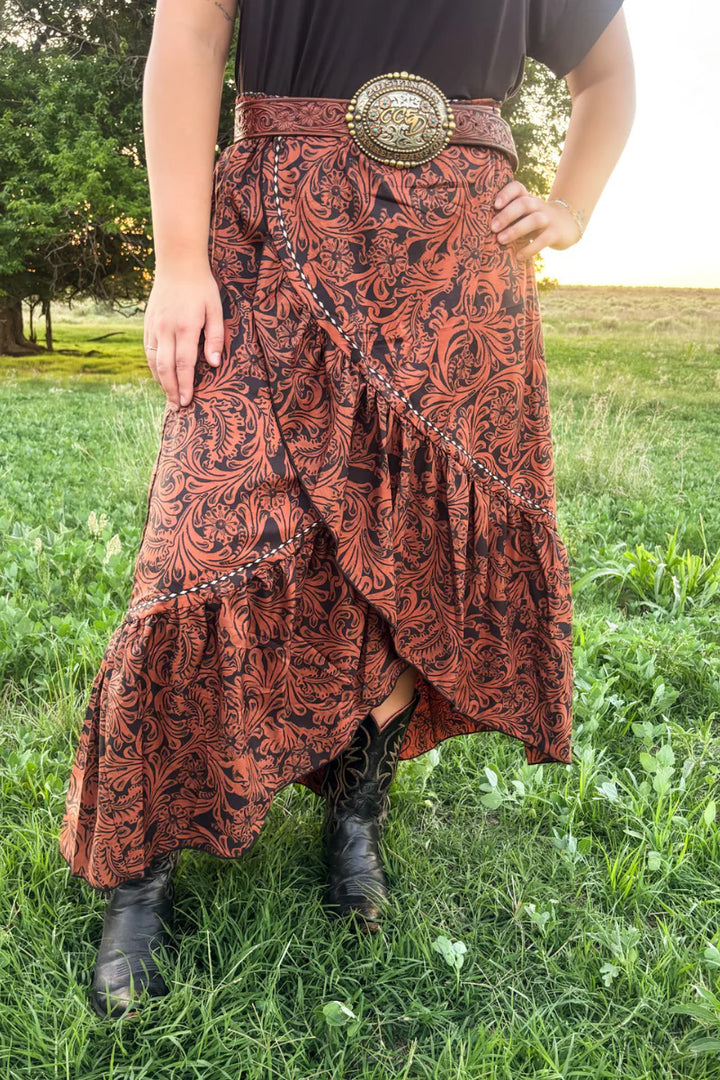 Sterling Kreek Country Tooled Skirt