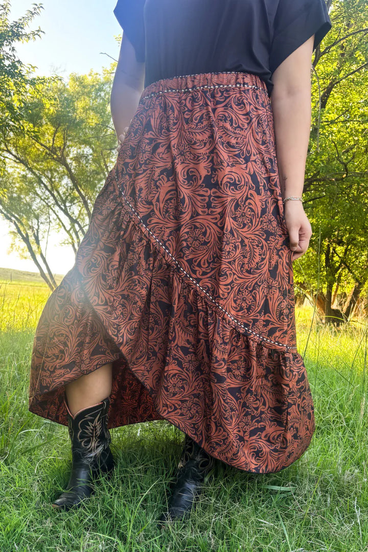 Sterling Kreek Country Tooled Skirt