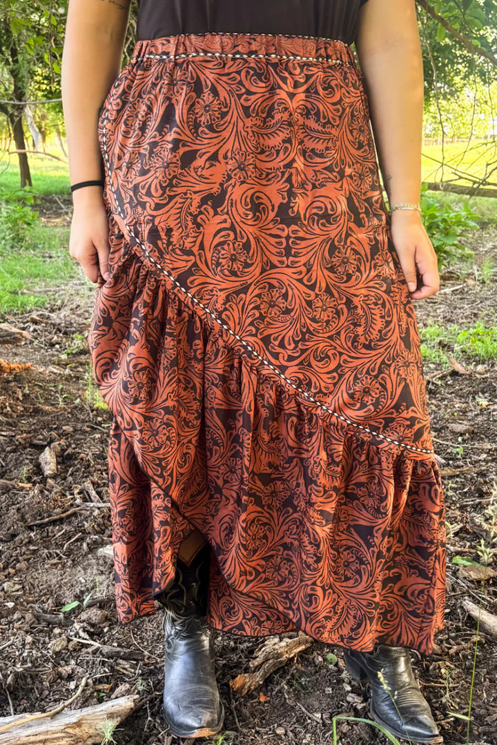 Sterling Kreek Country Tooled Skirt