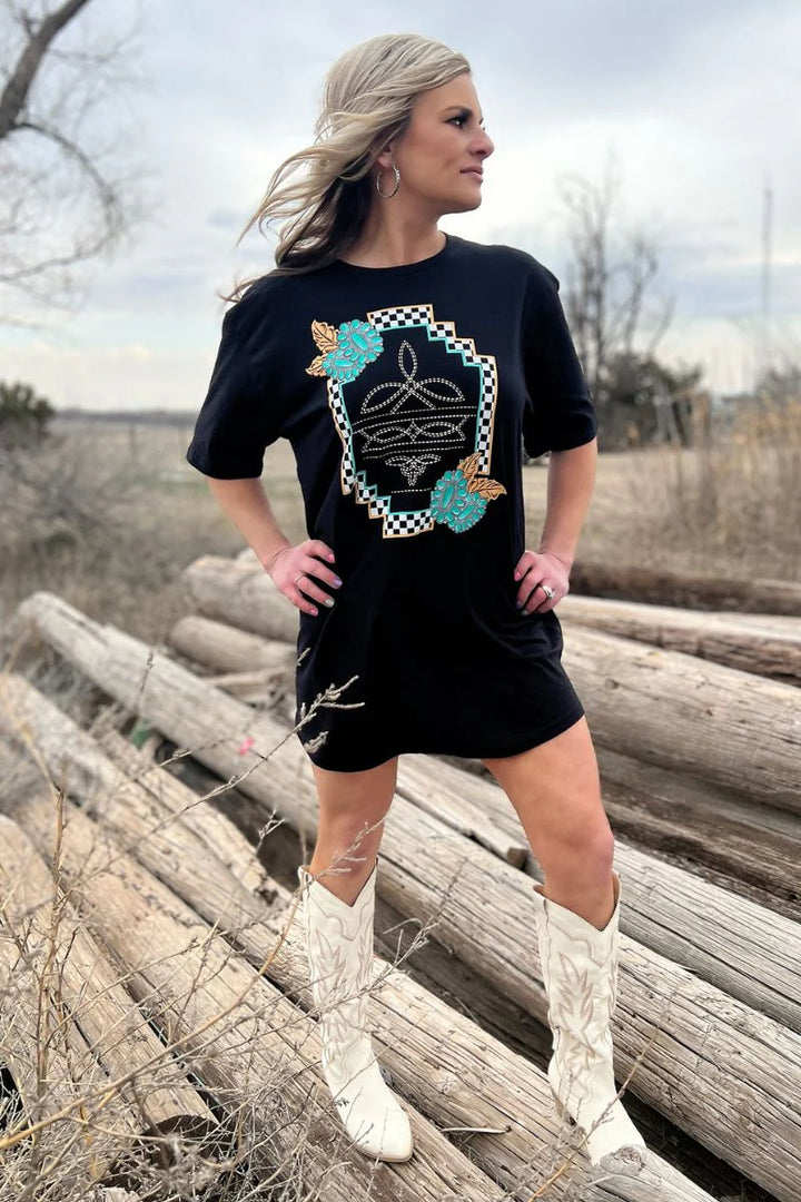 Sterling Kreek Small Town Big Dreams T-Shirt Dress