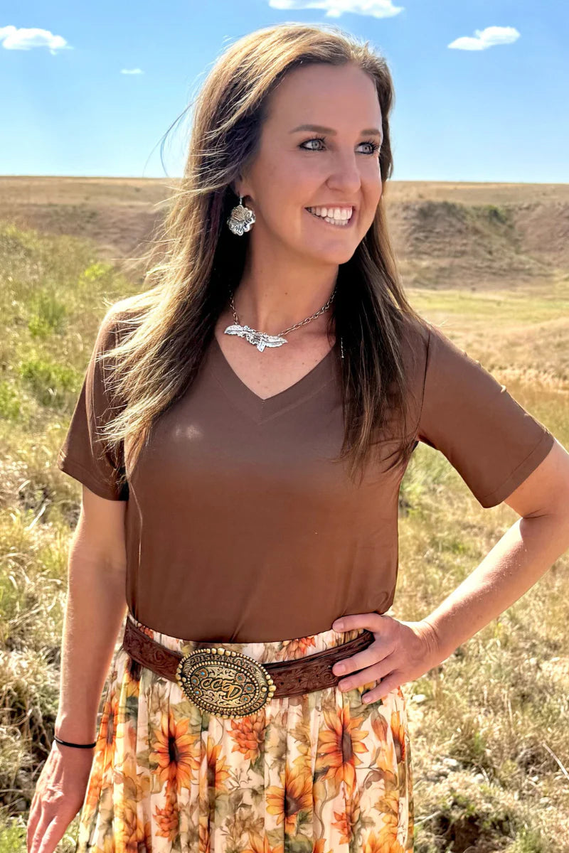 Sterling Kreek Simple Sterling Brown Top