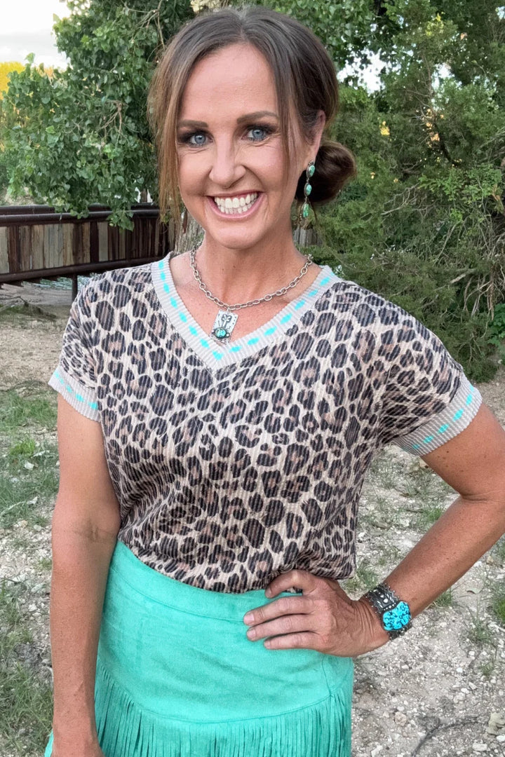 Wild West Leopard Top