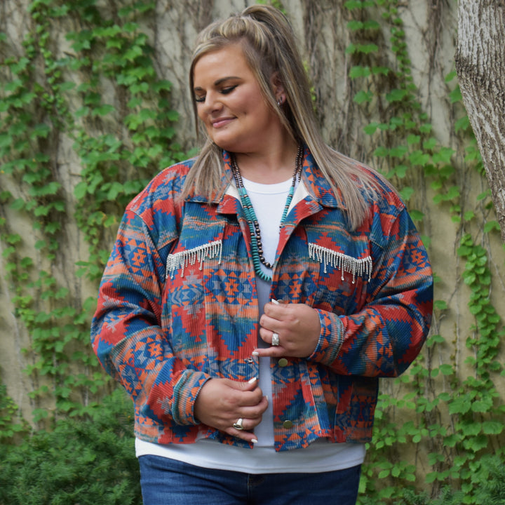 PLUS Savvy Multi Rhinestone Jacket | gussieduponline