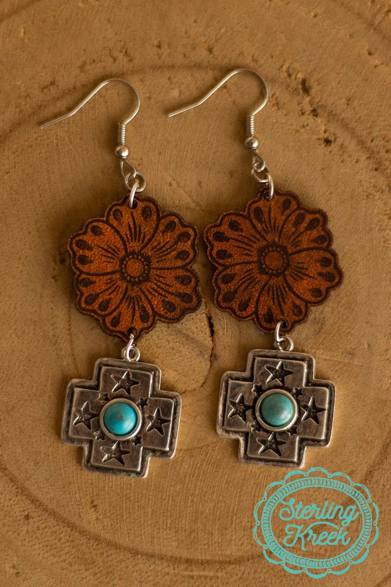 Texas Tooled Earrings | gussieduponline
