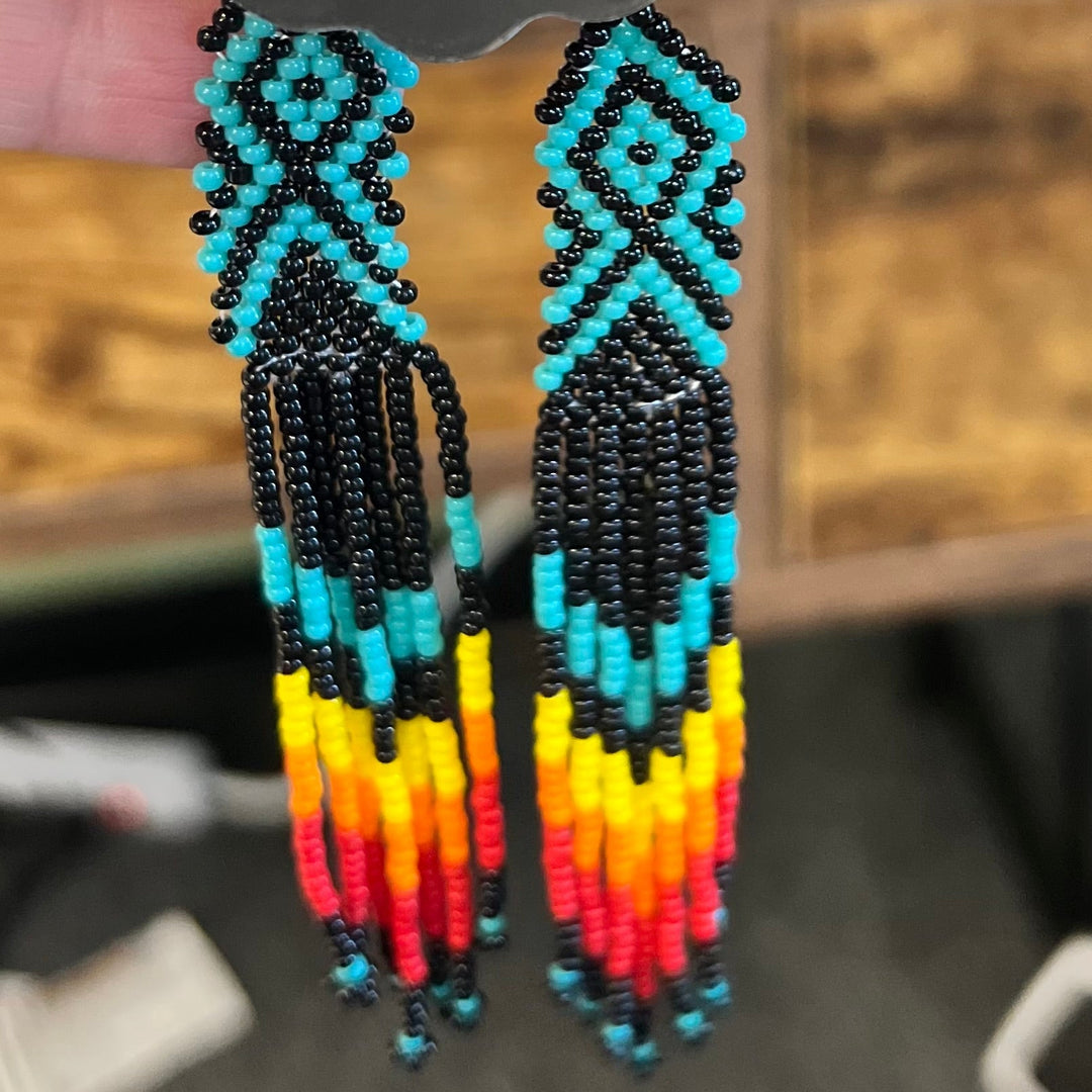 Aztec Seed Bead Earrings | gussieduponline