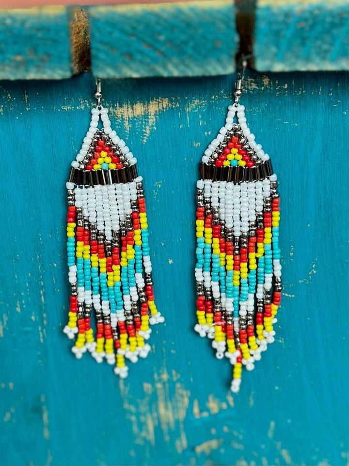 Kiowa Seed Bead Earrings | gussieduponline