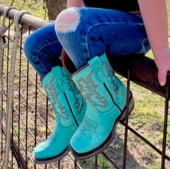 KIDS Turquoise Creek Leather Calf Boots | gussieduponline