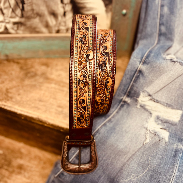 Rich Darling Tooled Belt | gussieduponline