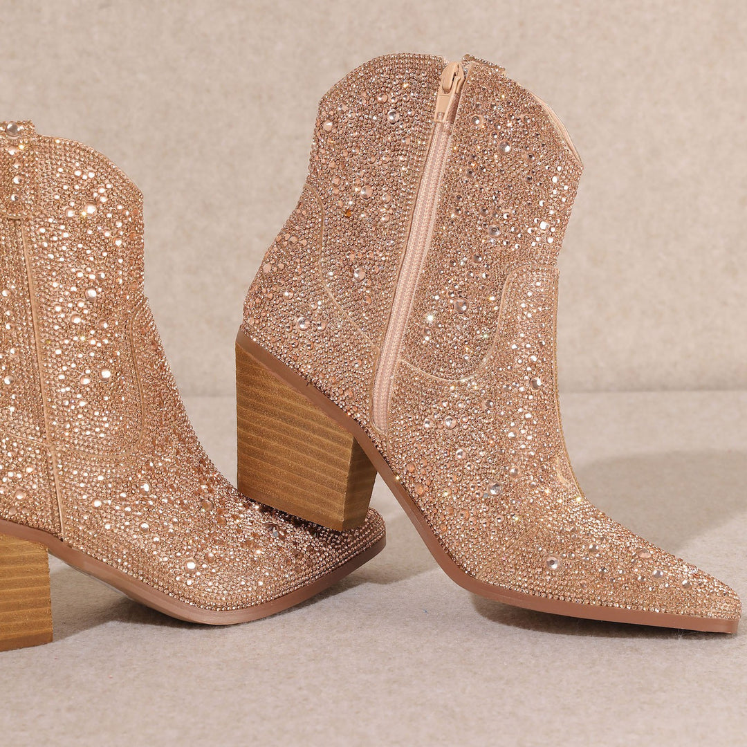 Rose Gold Angel Booties | gussieduponline