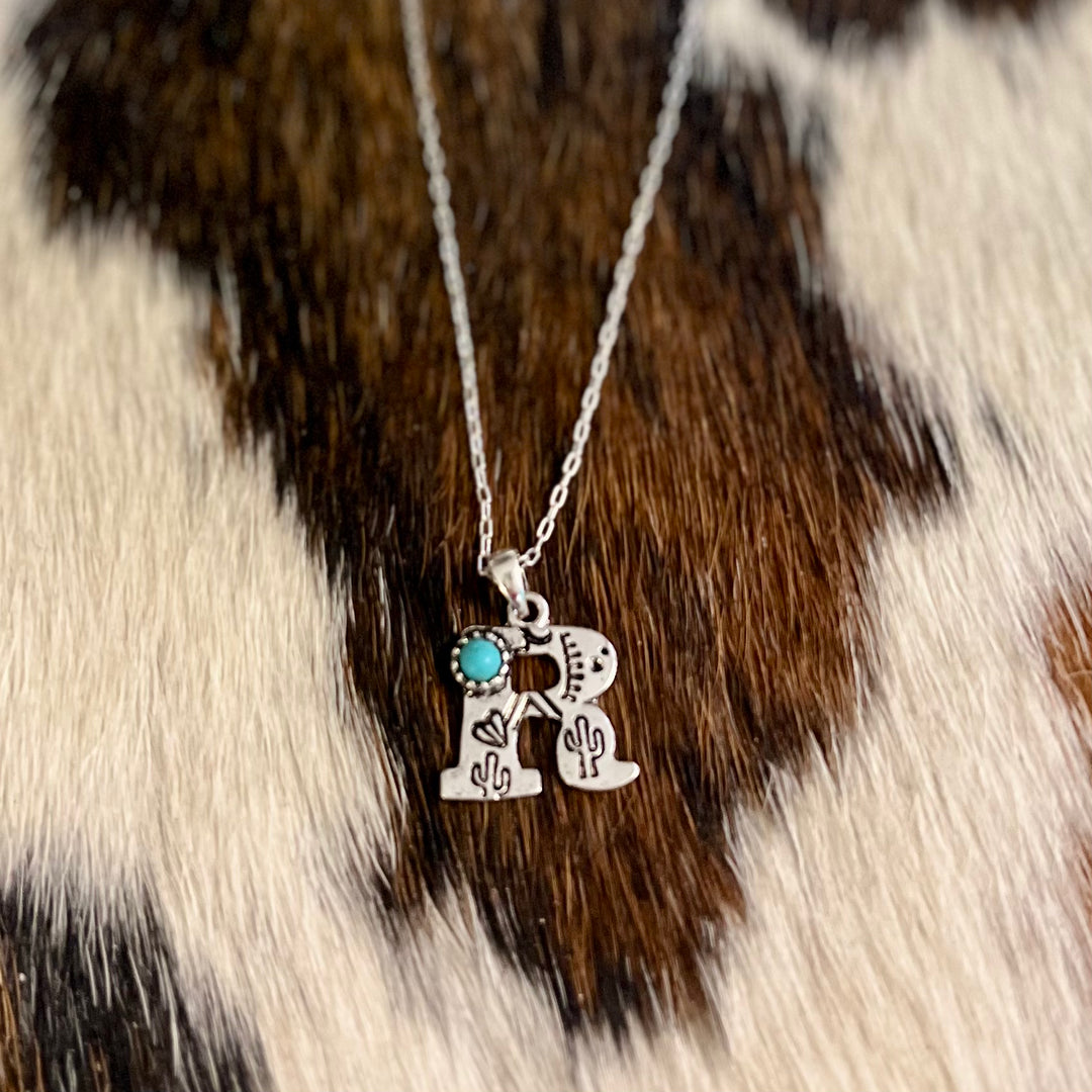 Western Letters Necklaces | gussieduponline