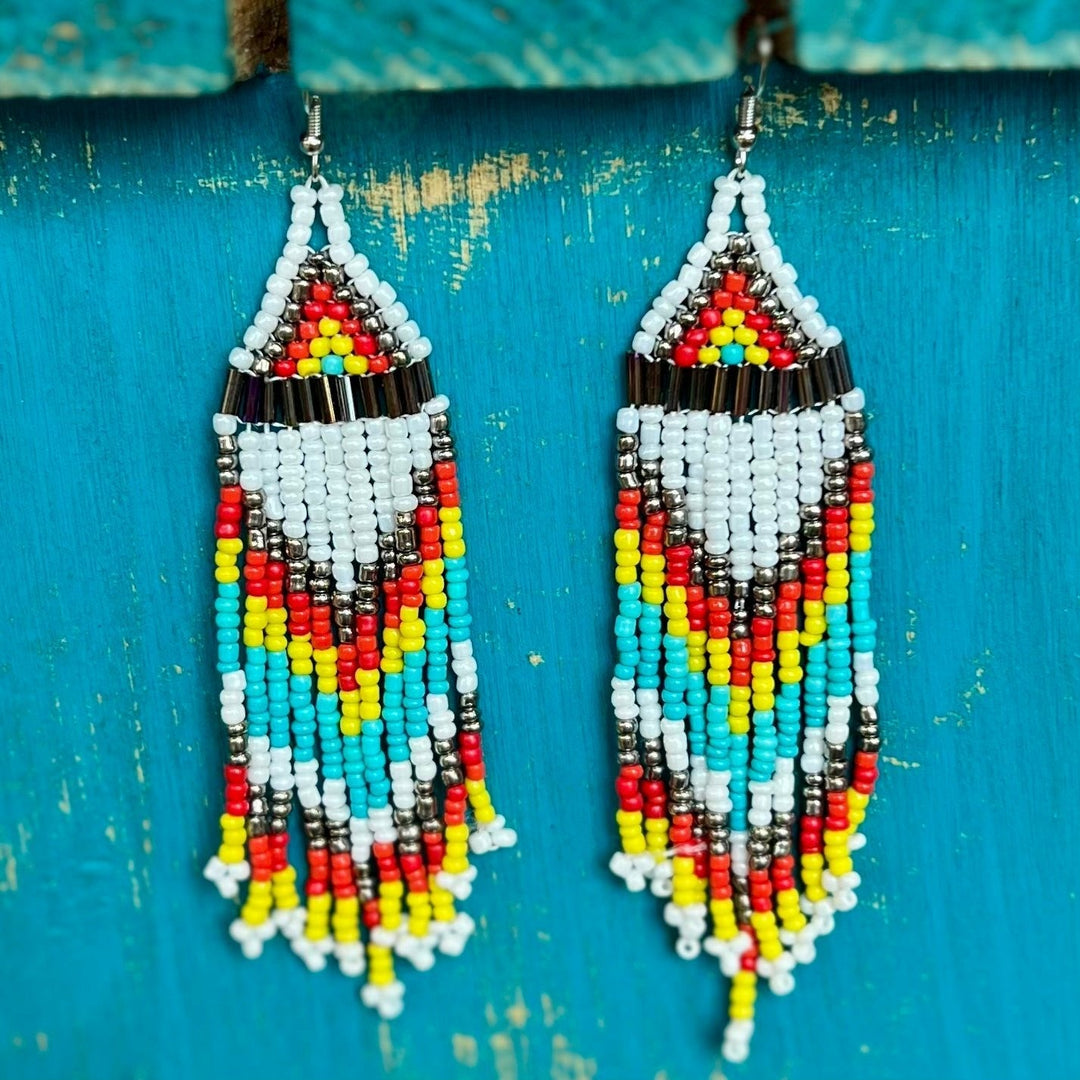 Kiowa Seed Bead Earrings | gussieduponline