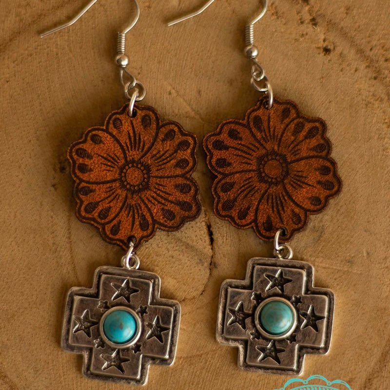 Texas Tooled Earrings | gussieduponline