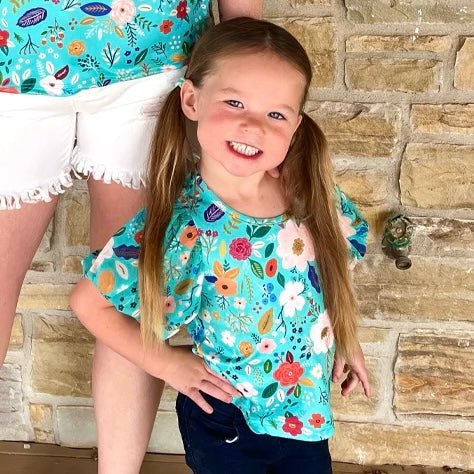 Mini Beautiful In Bloom Top Kids | gussieduponline