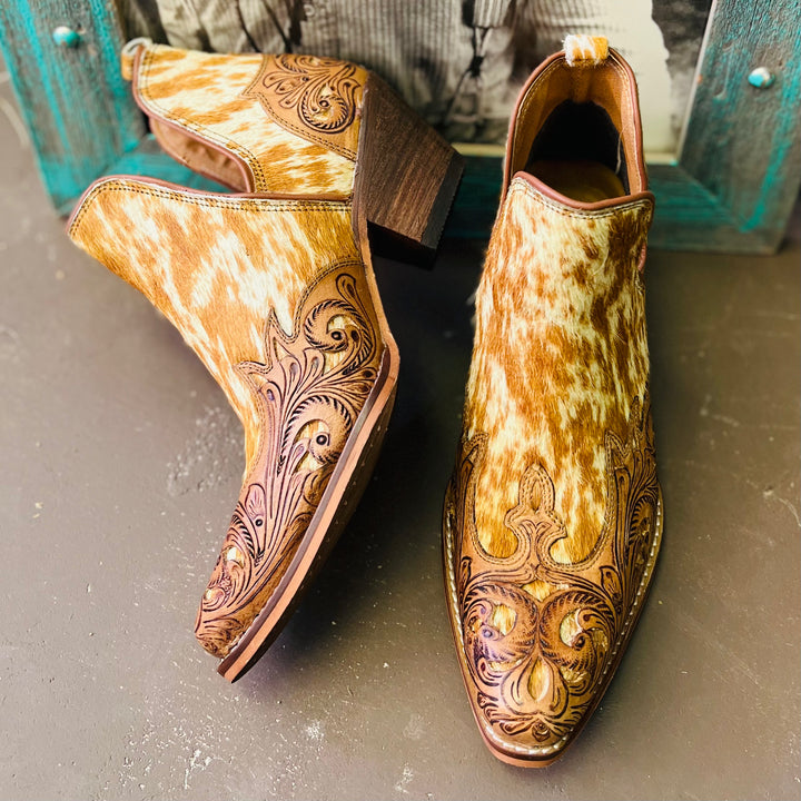 Vestro Tooled Western Booties | gussieduponline