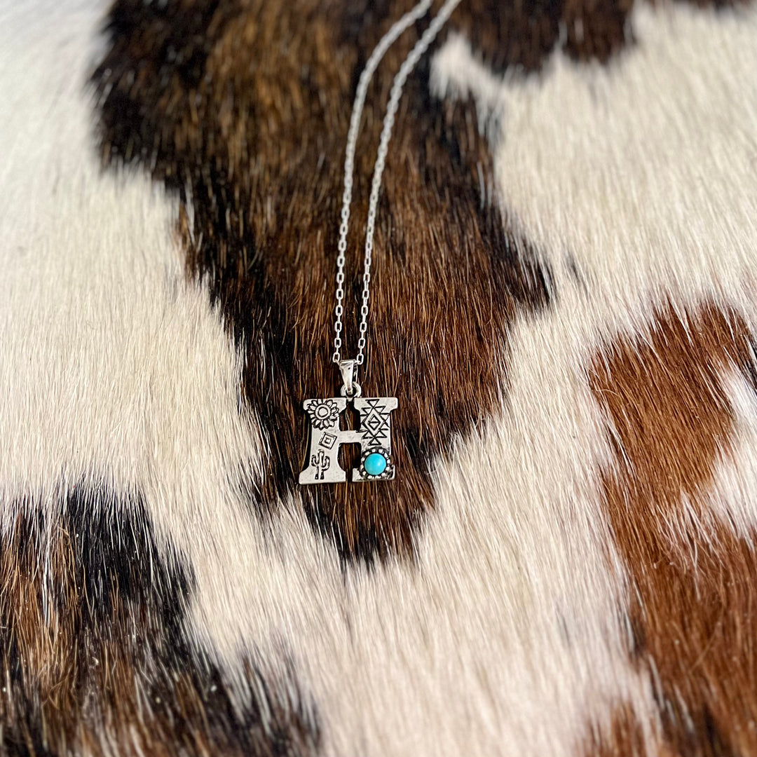 Western Letters Necklaces | gussieduponline