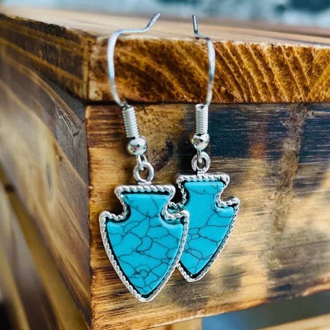 Clovis Point Arrowhead Earrings | gussieduponline