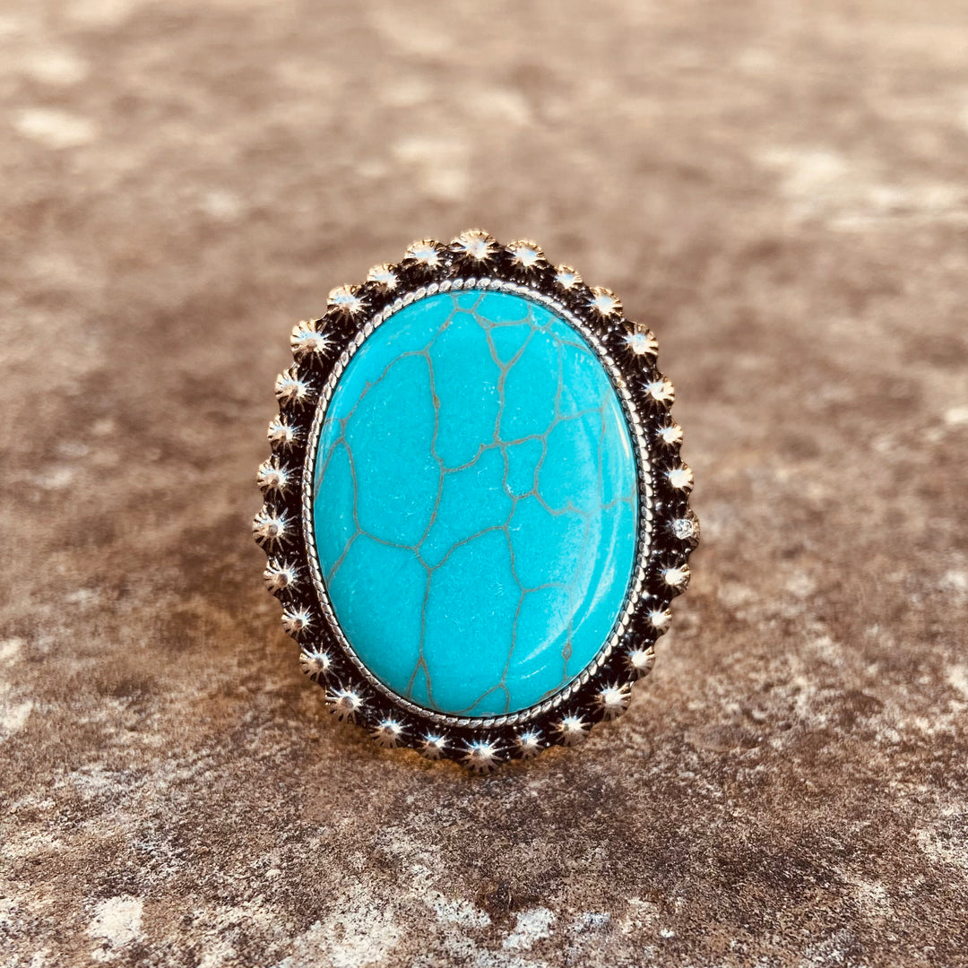 Turquoise Center Ring | gussieduponline