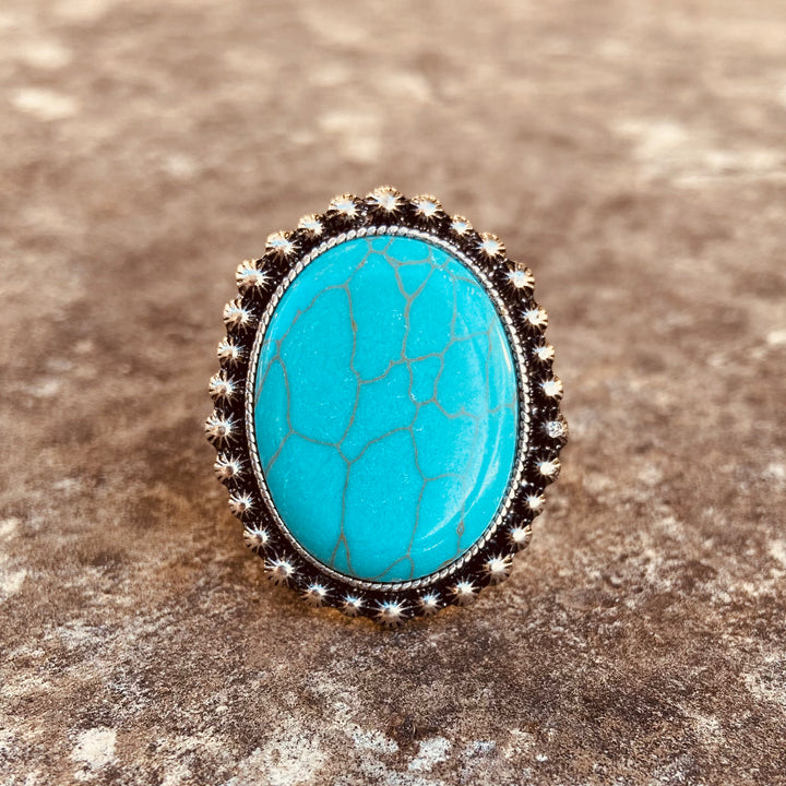 Turquoise Center Ring | gussieduponline
