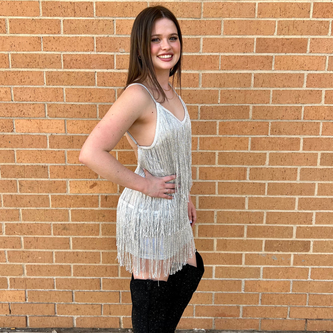 Fringe Tassel Backless Dress* | gussieduponline