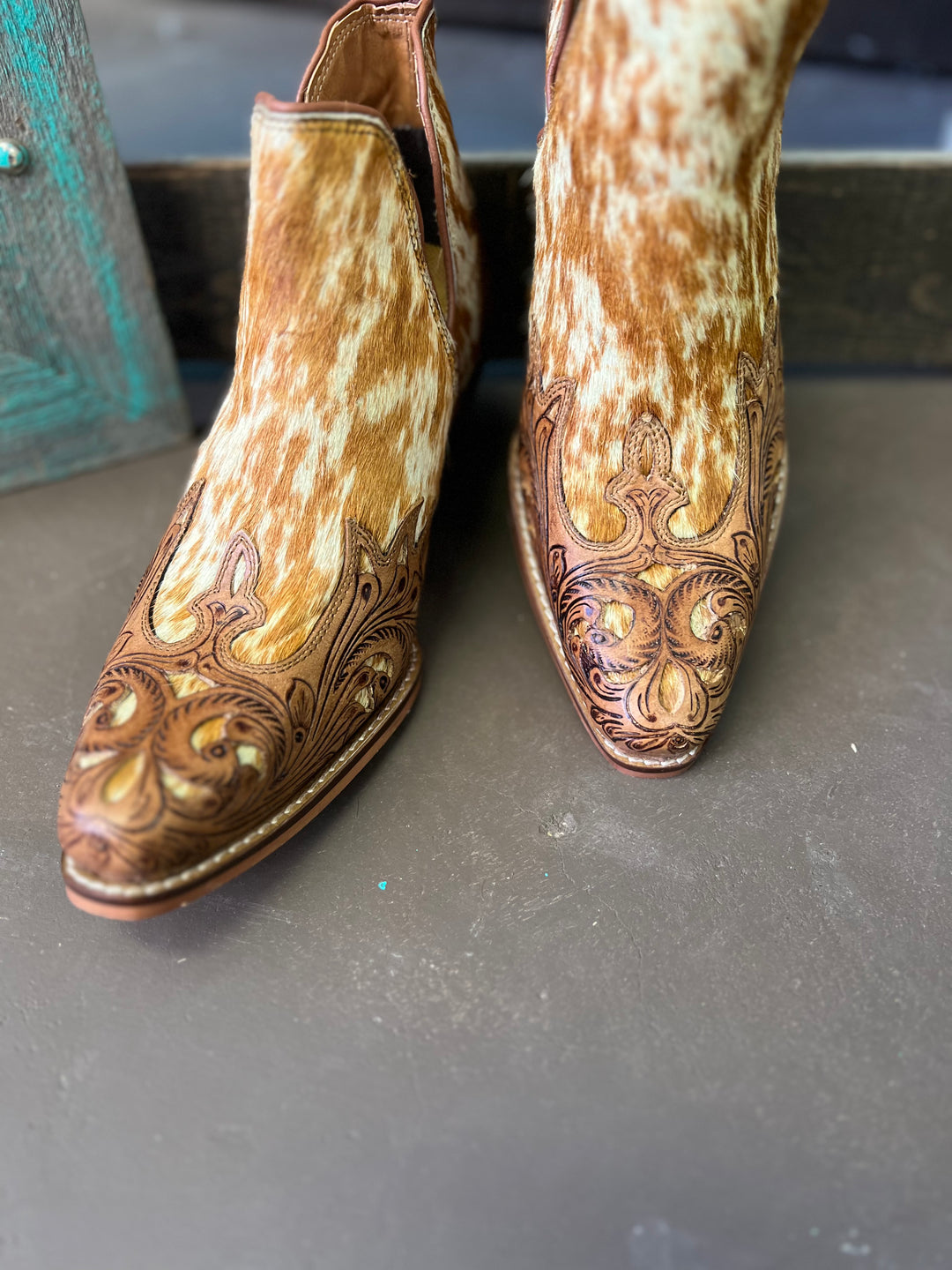 Vestro Tooled Western Booties | gussieduponline