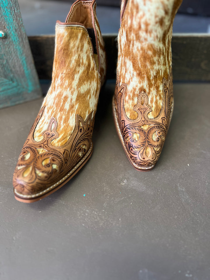 Vestro Tooled Western Booties | gussieduponline
