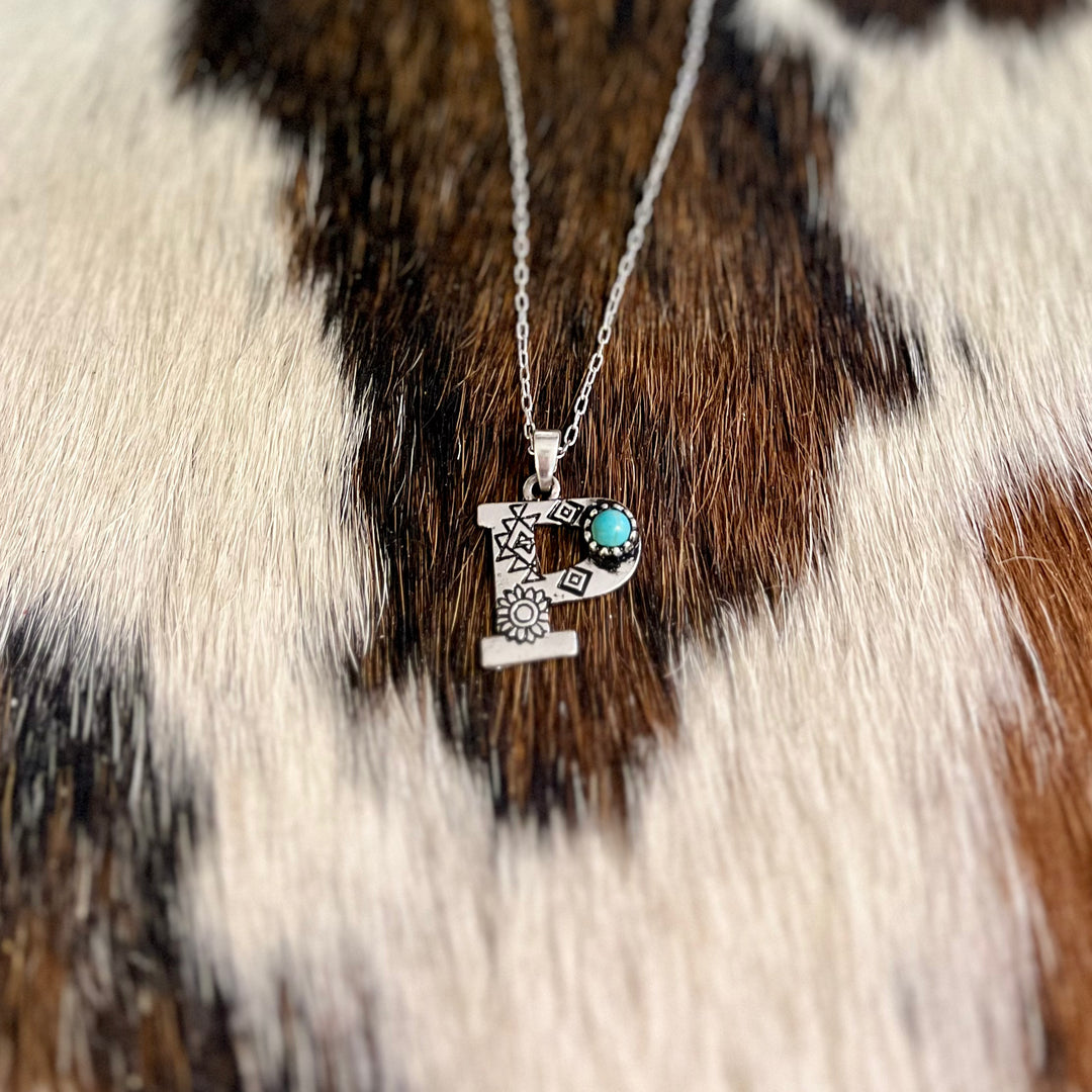 Western Letters Necklaces | gussieduponline