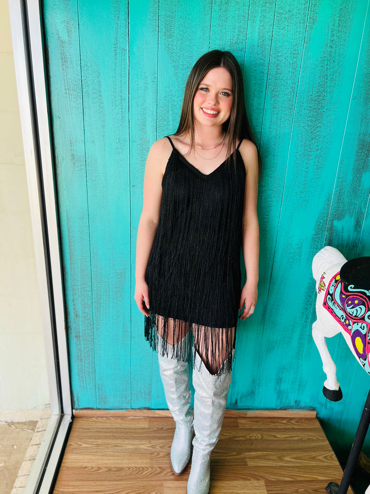 Fringe Tassel Backless Dress* | gussieduponline