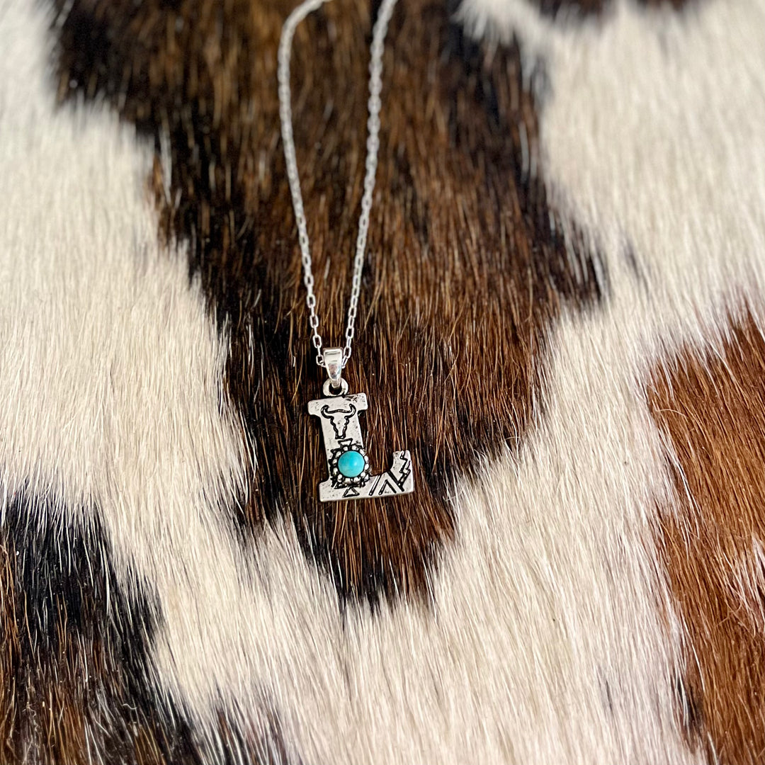 Western Letters Necklaces | gussieduponline