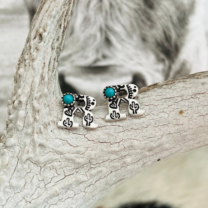 Western Letters Earrings | gussieduponline