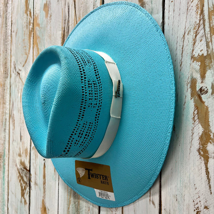 Rolling Around In The Turquoise Straw Hat | gussieduponline