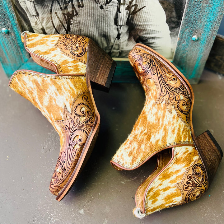 Vestro Tooled Western Booties | gussieduponline