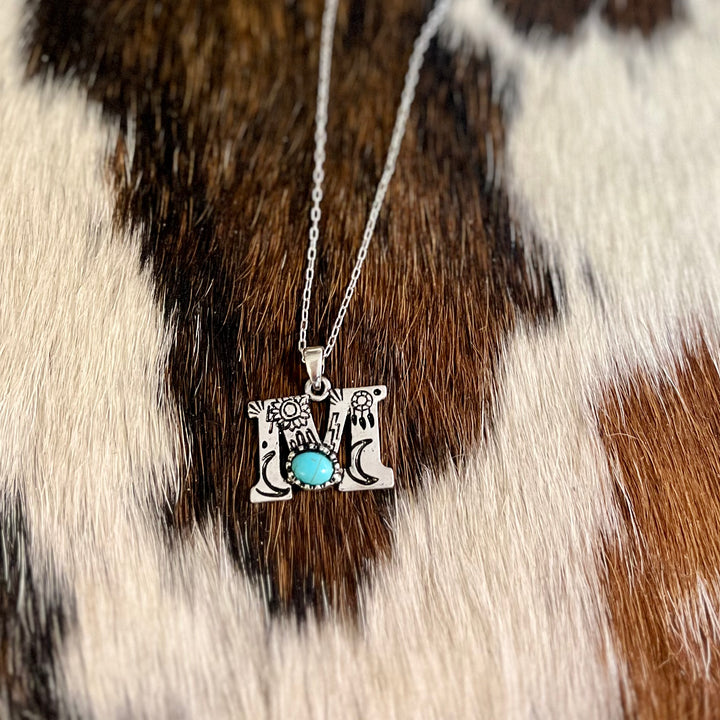 Western Letters Necklaces | gussieduponline