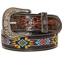 Rain Dance Beaded Leather Belt | gussieduponline